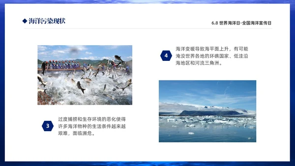 深蓝色简约68世界海洋日全国海洋宣传日PPT