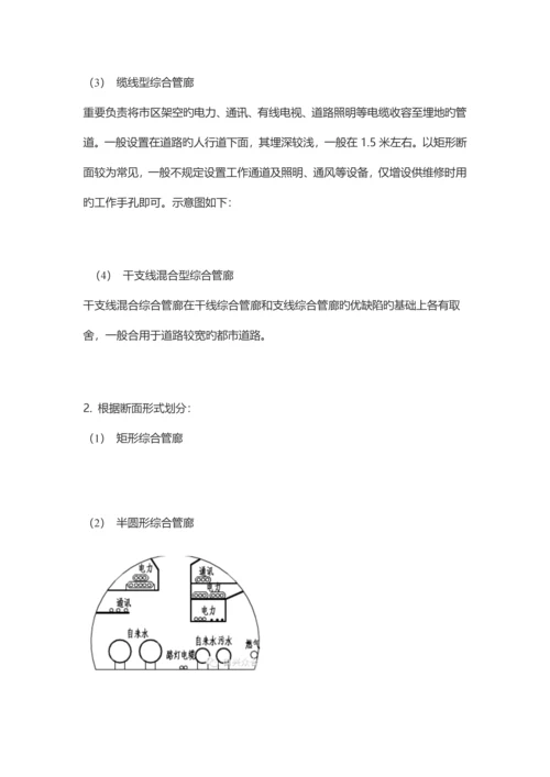 城市地下综合管廊建设技术与成本小结.docx