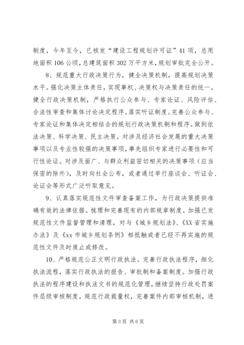 市规划局依法行政工作总结.docx