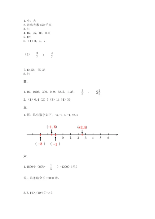 最新苏教版小升初数学模拟试卷及参考答案（研优卷）.docx
