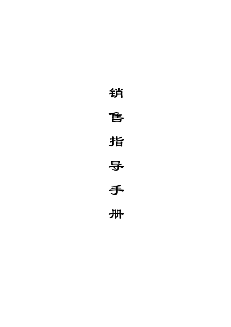 公司销售指导标准手册.docx