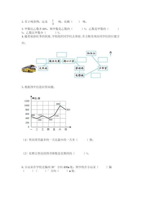 小学六年级上册数学期末测试卷（模拟题）word版.docx