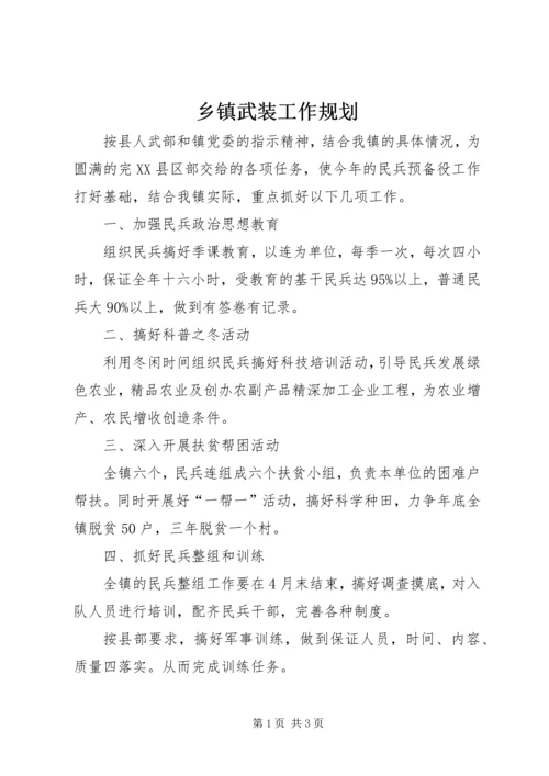 乡镇武装工作规划.docx