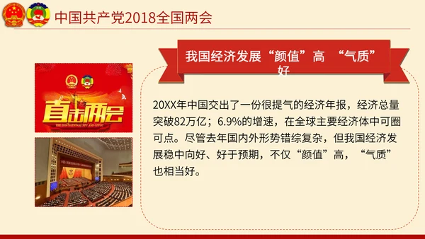 聚焦两会奋进新时代PPT模板