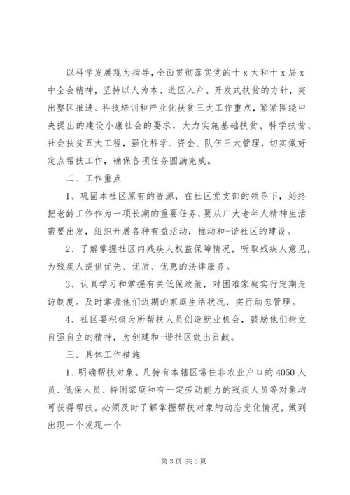 社区扶贫工作计划.docx