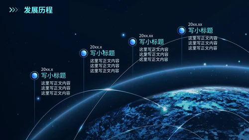 简约大气星空科技风工作总结通用PPT模板