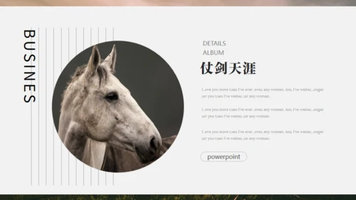 马场名马通用PPT模板