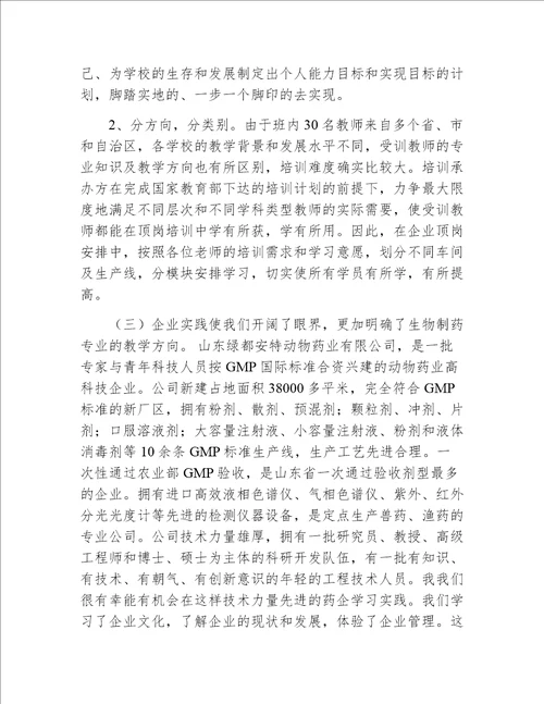 高职院校骨干教师国家级培训总结共5篇