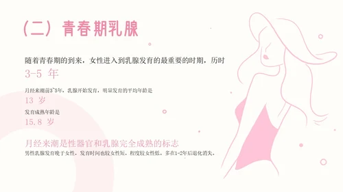 粉色插画简约商务乳房护理乳腺护理培训PPT模板