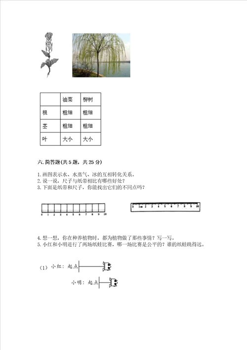 教科版一年级上册科学期末测试卷附参考答案研优卷