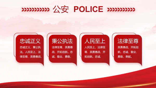 大气公安年终工作总结新年计划PPT