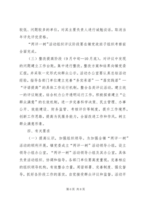 镇委班子两评一树总体方案.docx