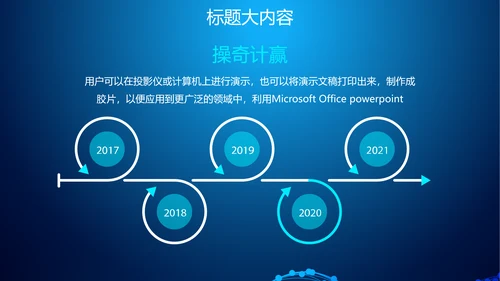蓝色科技网络信息软件科技商务动态PPT