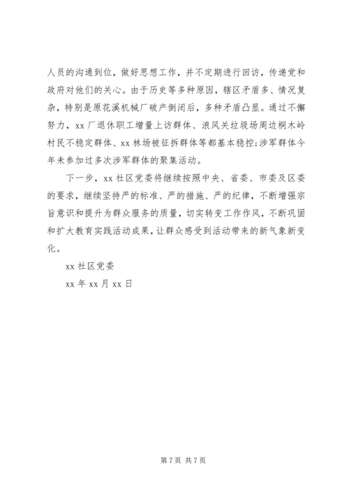 社区党委党回头看自查报告范文.docx