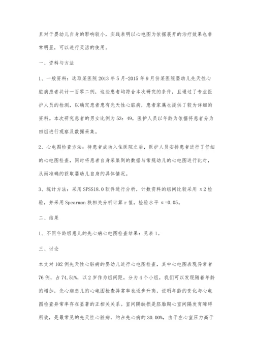 婴幼儿先天性心脏病心电图改变及诊断.docx