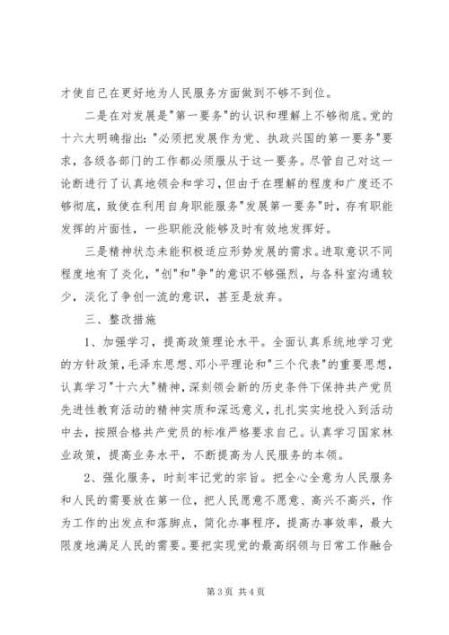 林业局副局长个人党性分析材料 (3).docx