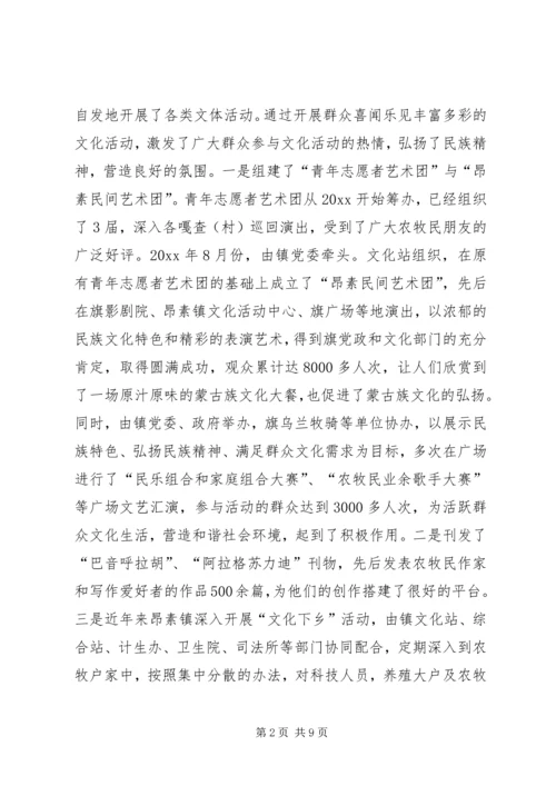 乡镇文化站典型材料.docx