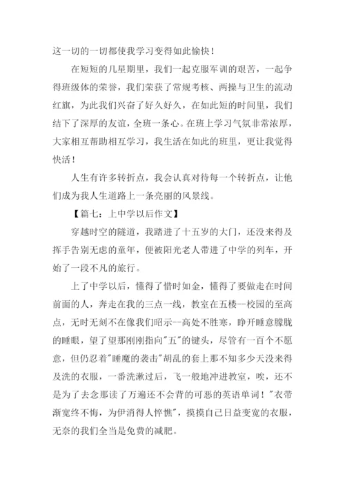 上中学以后作文.docx
