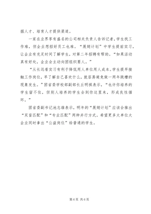 社会各界人士对展翅计划的评价.docx