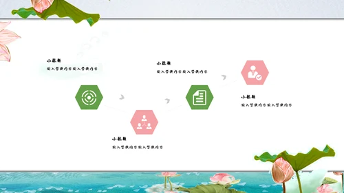 莲池中国风简约工作汇报通用PPT模板