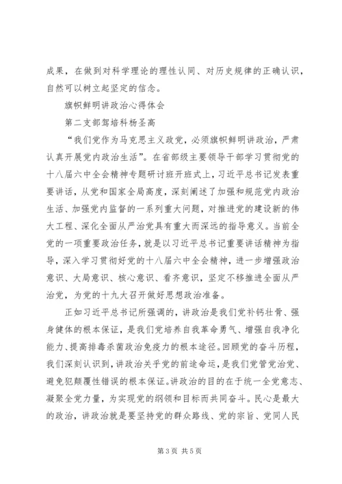 旗帜鲜明讲政治心得体会 (2).docx