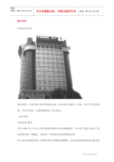 海尔革命论文分析.docx