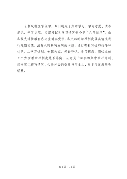 多措并举确保先进性教育学习见成效 (9).docx