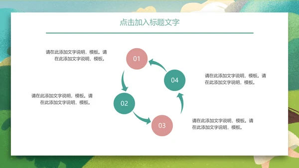 小船出游泛舟湖上春游春天通用PPT模板