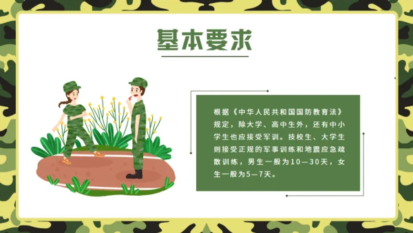 新生军训夏令营通用PPT模板
