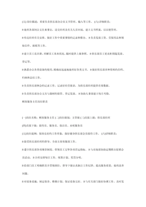 健身俱乐部岗位职责参考.docx