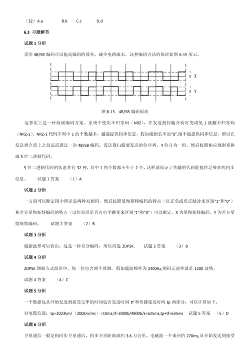 2023年软考网络工程师数据通信基础练习题及答案.docx