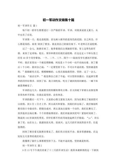 初一军训作文锦集十篇.docx