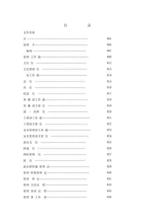 关于物业管理方案处工作手册实用