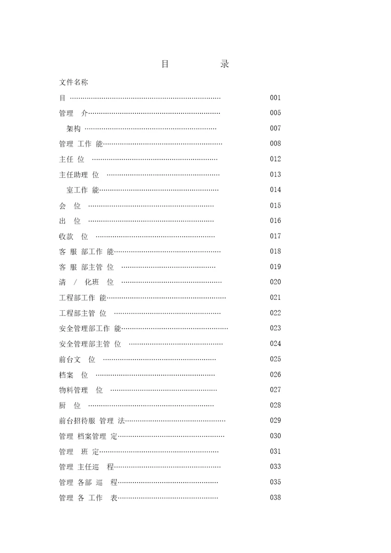 关于物业管理方案处工作手册实用