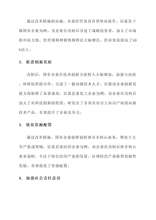 县级以下国有企业改制方案