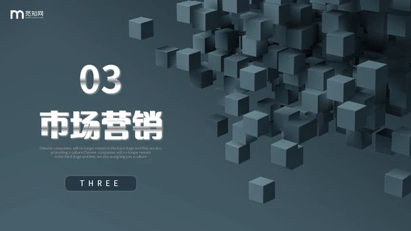 简约风立体方块形状互联网商业计划书PPT