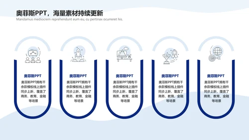 蓝色商务风互联网行业企业行政表彰颁奖PPT模板