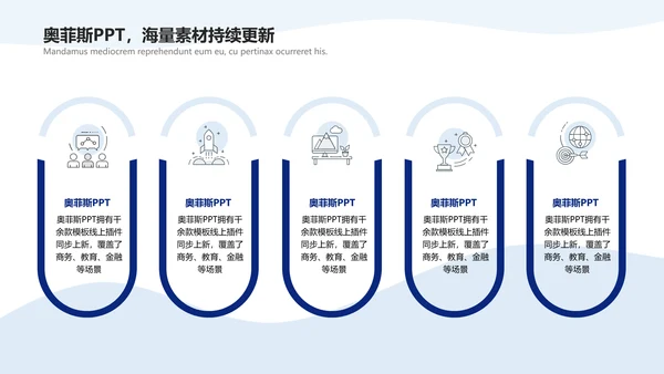 蓝色商务风互联网行业企业行政表彰颁奖PPT模板