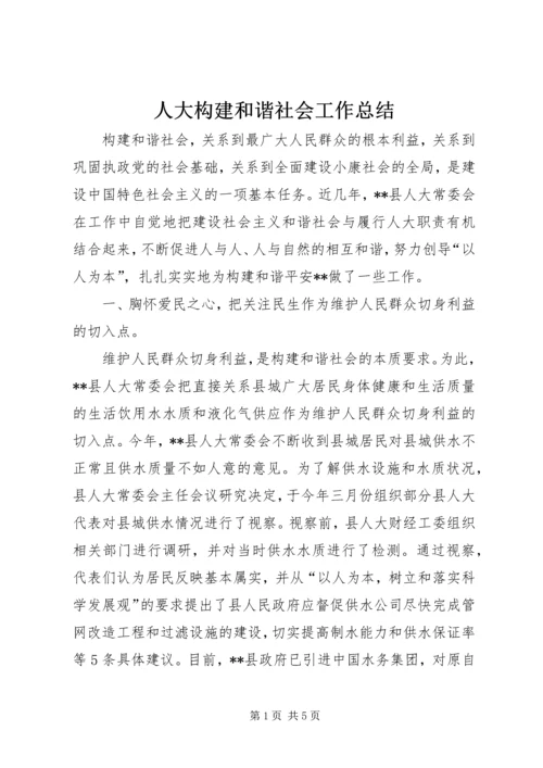 人大构建和谐社会工作总结.docx