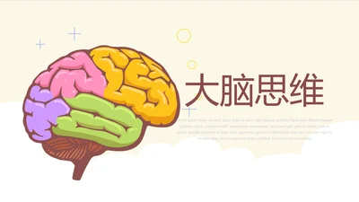 大气彩色大脑思维动态PPT