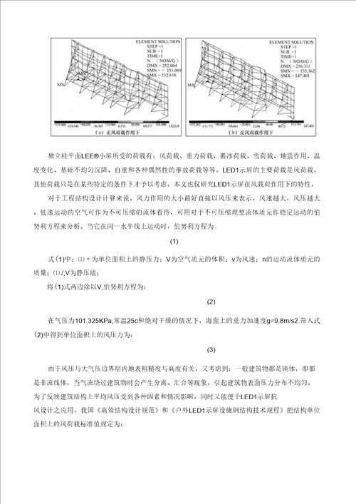 户外LED显示屏单立柱抗风能力设计