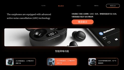 橙黑高级感产品介绍模板