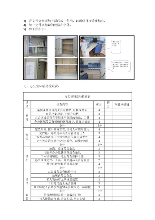 办公室5S推行实施方案