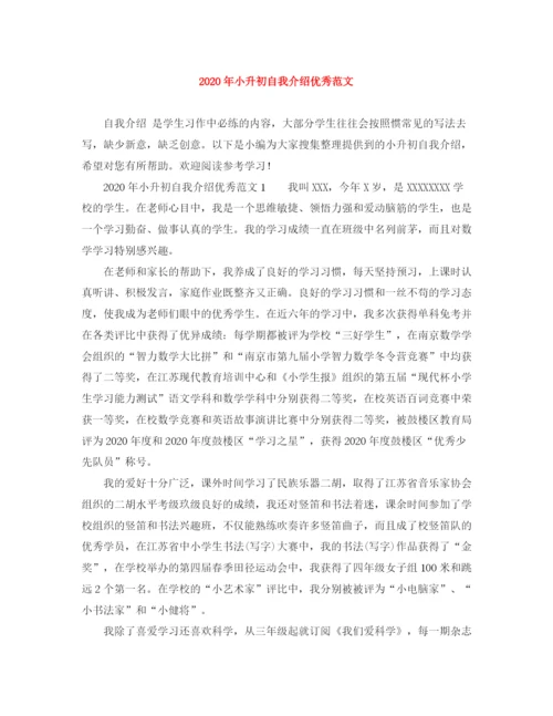 精编之年小升初自我介绍优秀范文.docx