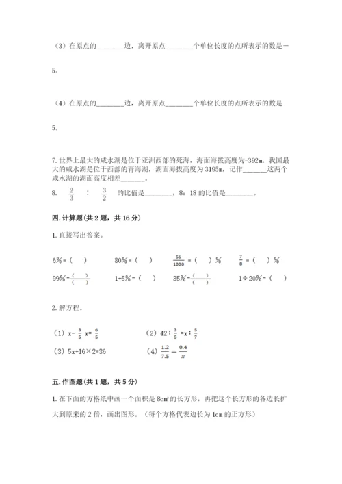 人教版六年级下册数学期末测试卷及完整答案（夺冠）.docx