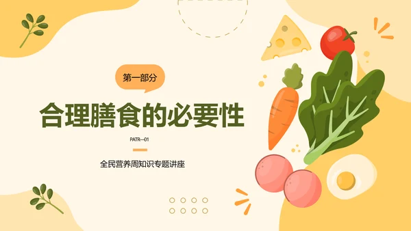 膳食营养健康全民营养周PPT模板