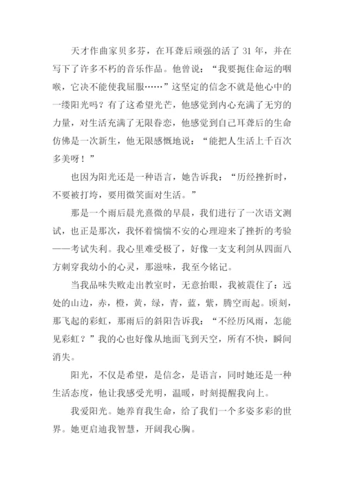 关于阳光的作文.docx