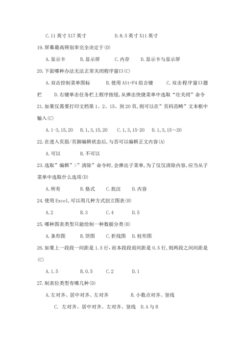 2021年办公软件题库.docx