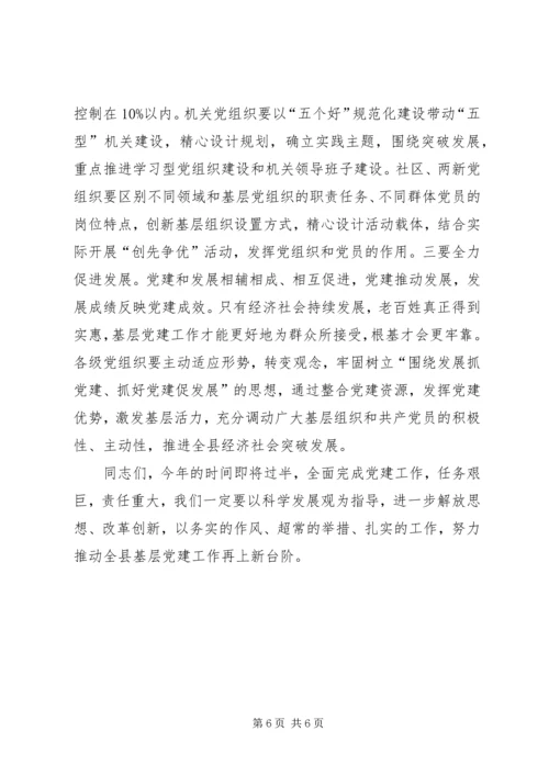 县党建领导小组会议讲话.docx