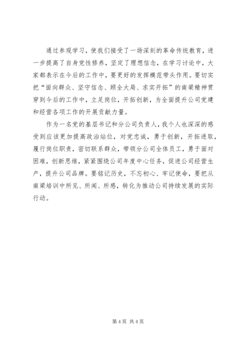 学习南梁精神做好本职工作.docx